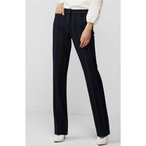 Express columnist barely boot mid rise striped navy pant Size 6r